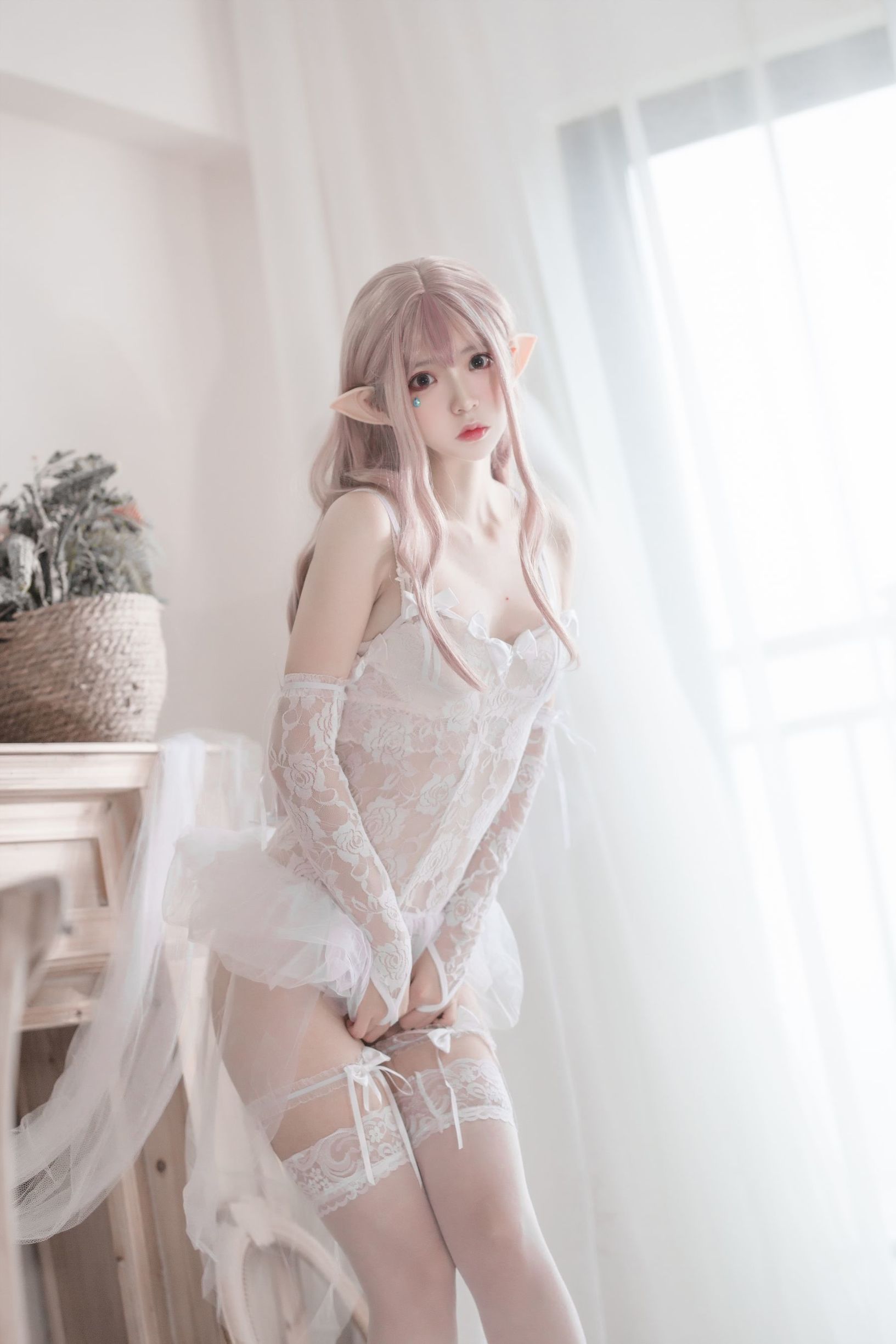 [Cosplay写真]疯猫ss纯白精灵插图